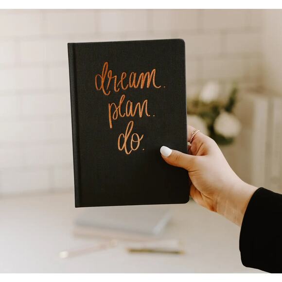 Dream Plan Do Fabric Journal - Gray - Picture 2 of 5